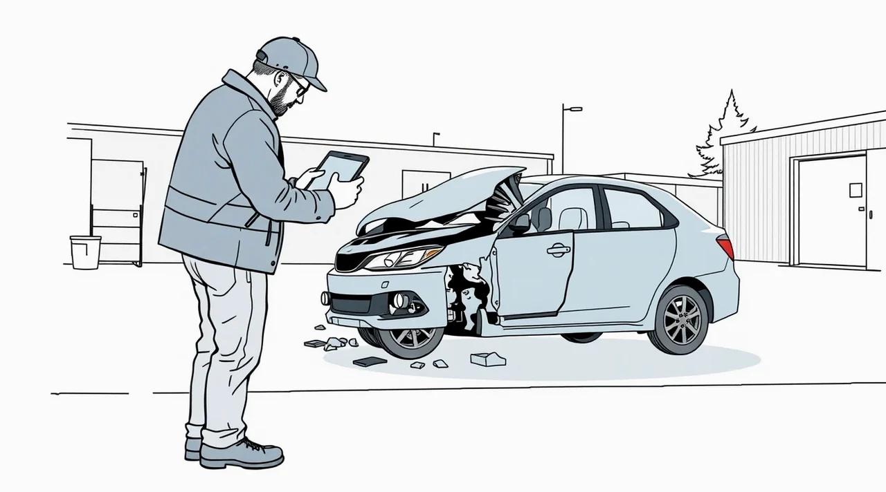 Technik v autoservise vykonáva laserovú kalibráciu asistenčných systémov vozidla