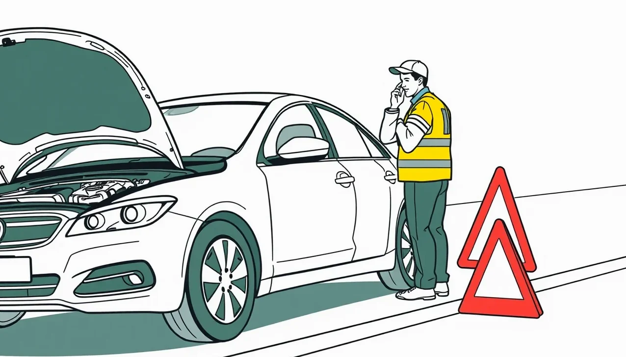 Rodinné auto zaparkované pred dovolenkovým apartmánom s naloženou batožinou a bicyklami