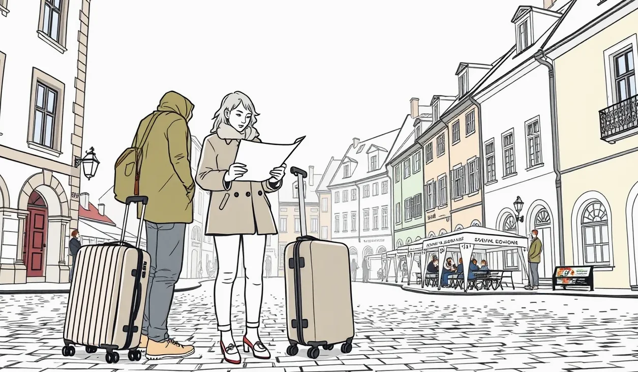 Pohľad na nábrežie historického centra Gamla Stan v Štokholme