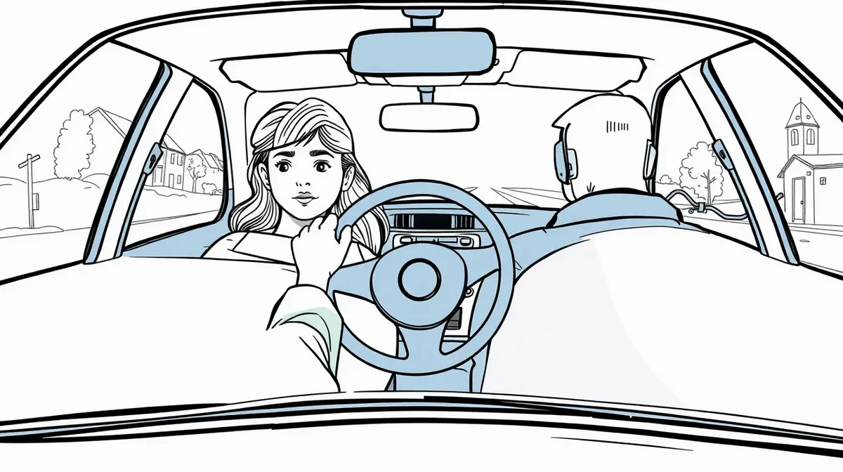 Inštruktor autoškoly kontroluje doklady a zelenú kartu vo výcvikovom vozidle