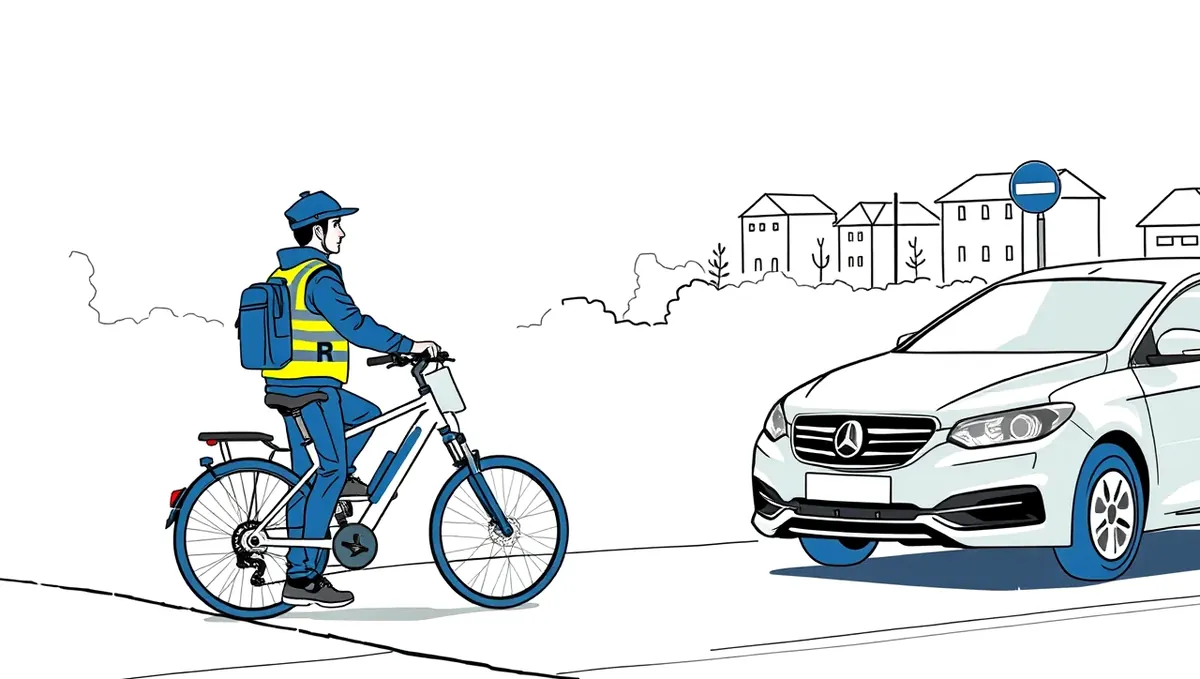 Zmluva o poistení vozidla položená na stole vedľa cyklistickej prilby a náradia