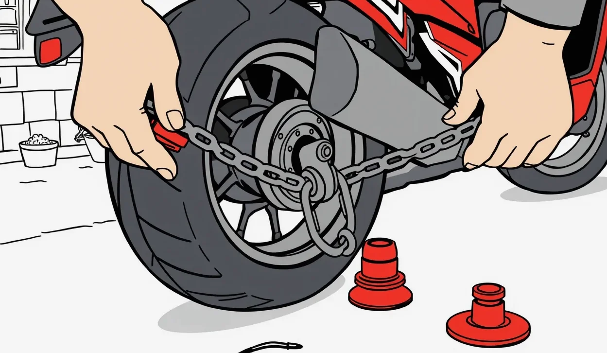 Poškodená kapotáž a ohnutá páčka brzdy na motocykli po páde na ceste