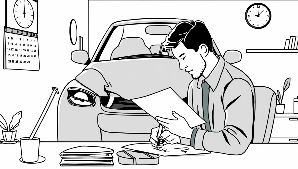 Automechanik montujúci náhradný diel na staršie vozidlo v autoservise