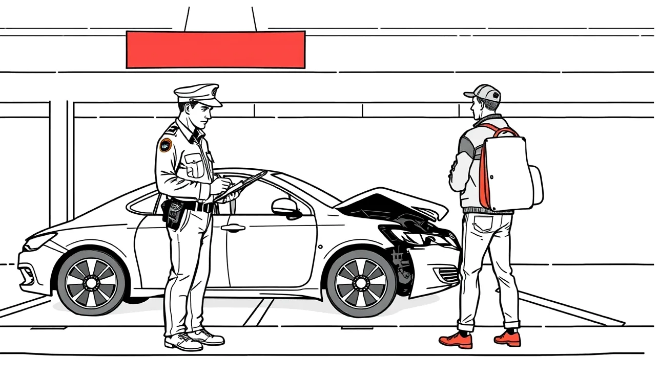Detail poškodenej spínacej skrinky motocykla po neúspešnom pokuse o naštartovanie cudzou osobou