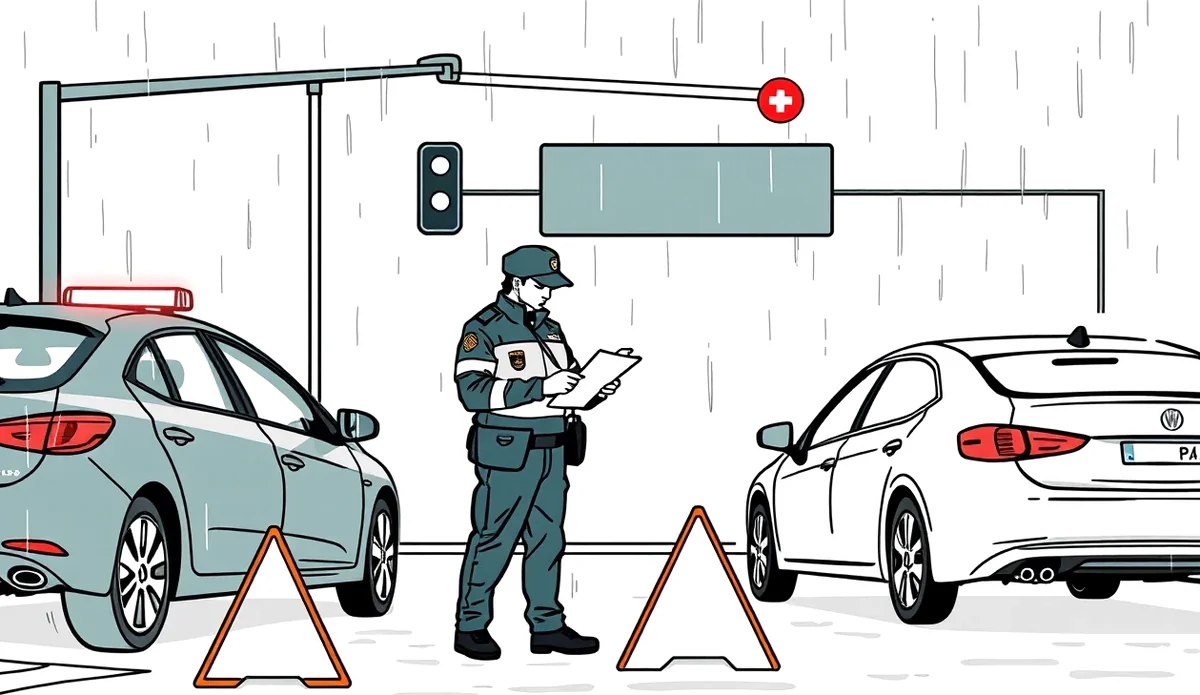 Likvidátor poisťovne kontroluje záznam o nehode a policajnú správu pri poistnom plnení