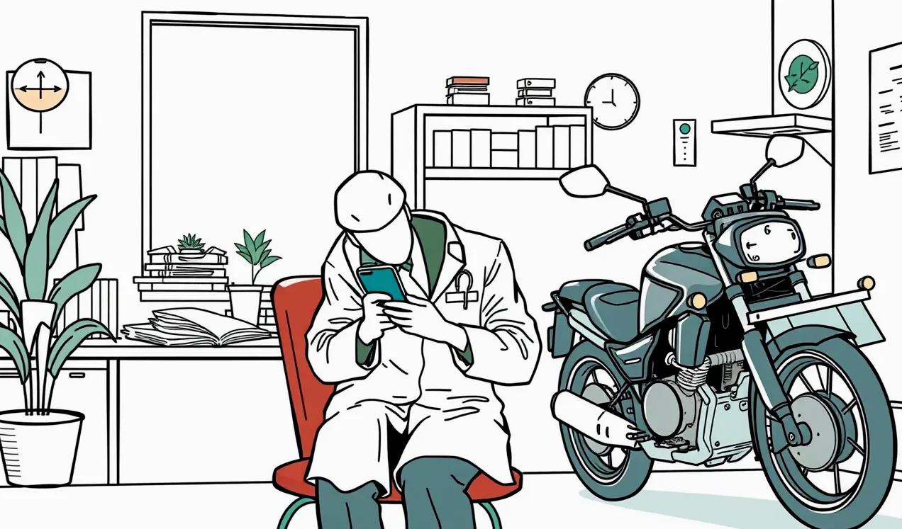 Dopravná nehoda motocykla s osobným autom na križovatke