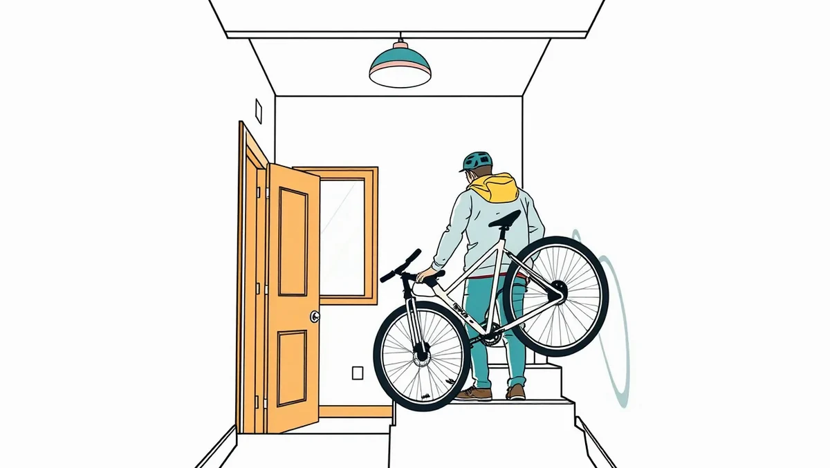 Detail bezpečnostného zámku uzamykajúceho rám bicykla k pevnému stojanu