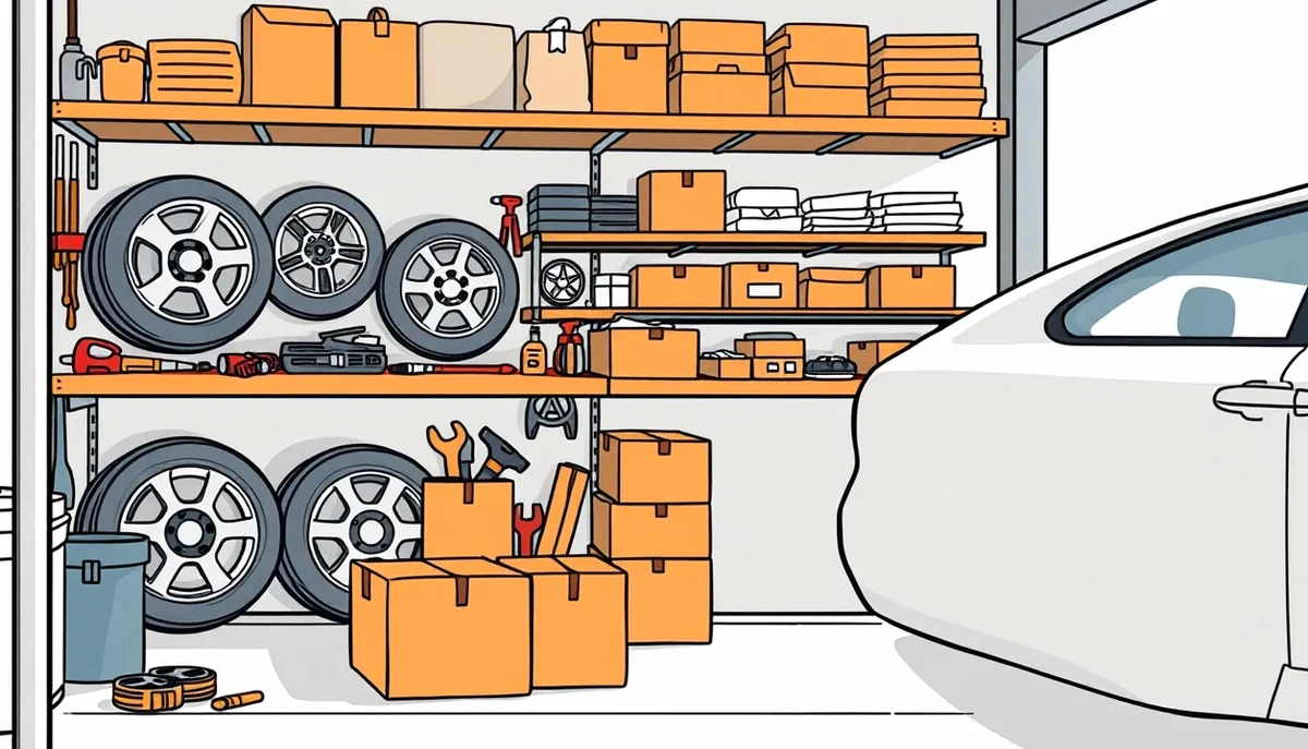 Elektromobil pripojený k nástennému wallboxu v modernej garáži