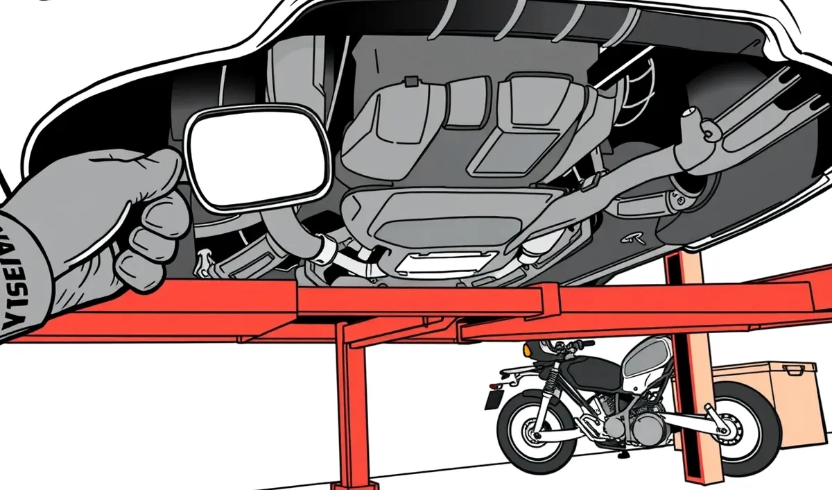 Detailný pohľad na výrobné číslo VIN vyrazené na kovovom ráme vozidla