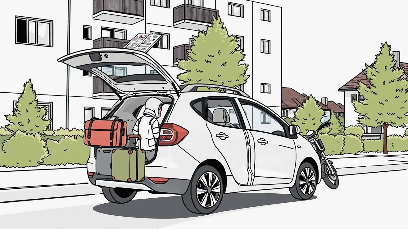 Auto prechádzajúce kontrolným bodom nízkoemisnej zóny v európskom meste