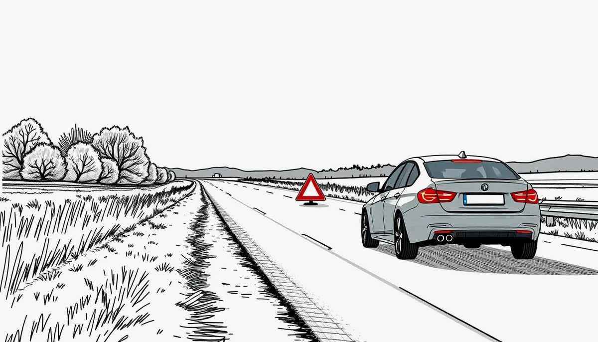 Firemné auto s preliačeným blatníkom po náraze do betónového stĺpa v podzemnej garáži