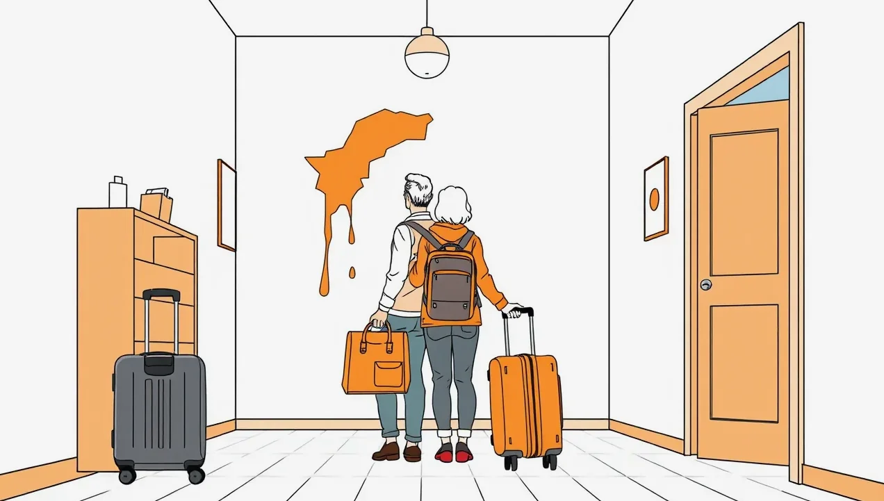 Príslušník hasičského zboru spisuje správu o zásahu po požiari v obytnom dome