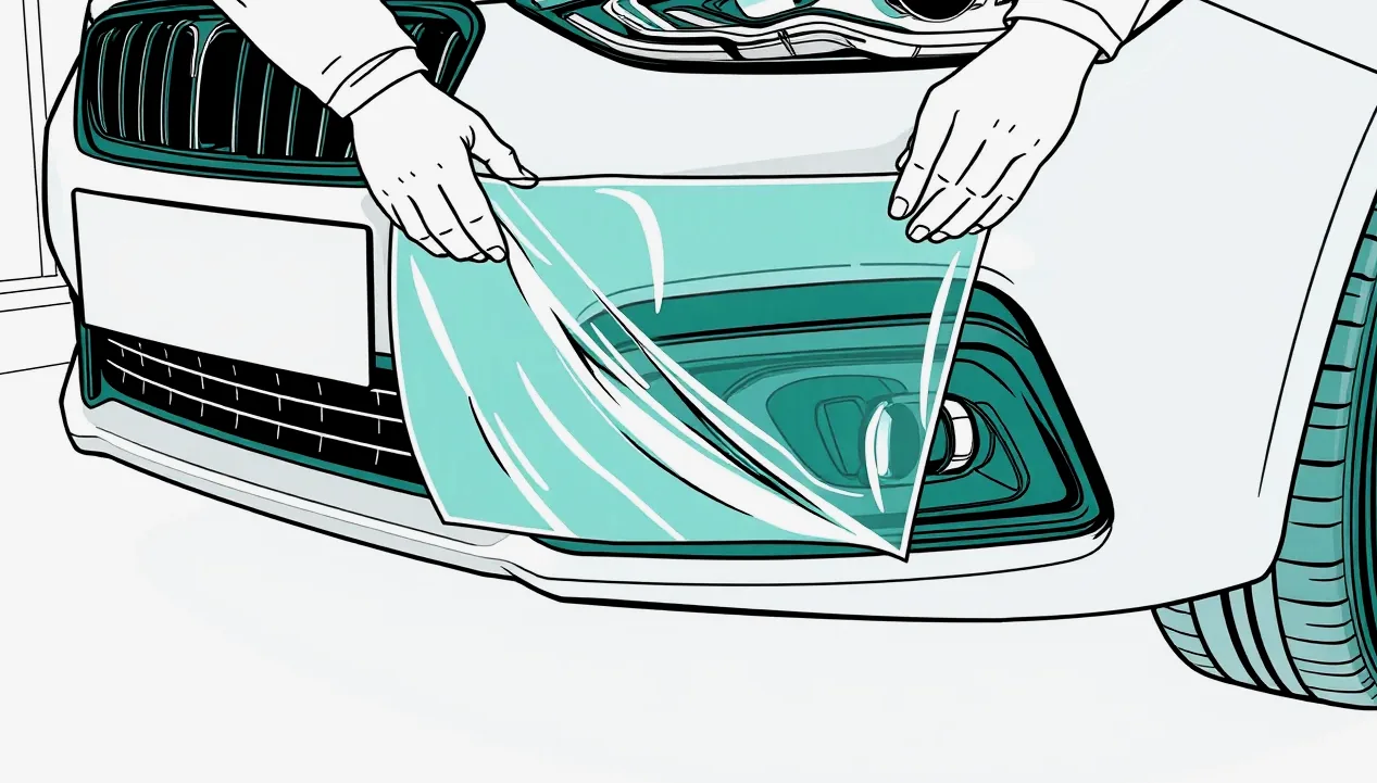 Detail hlbokej ryhy na laku dverí automobilu odhalujúcej podkladový kov