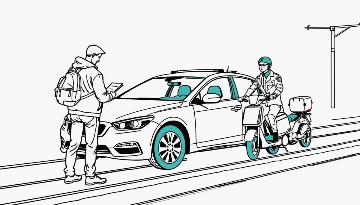 Záchranné zložky a dispečerské vozidlo dopravného podniku zabezpečujúce električkovú trať