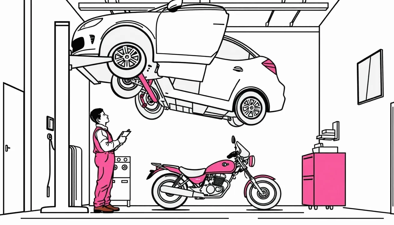 Odstavené motorové vozidlo zaparkované v súkromnej garáži rodinného domu