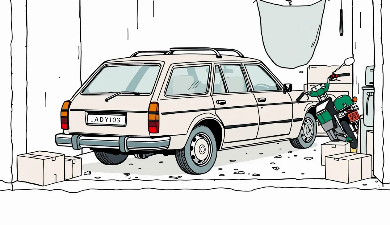 Moderné vozidlo Volvo zaparkované pred rodinným domom