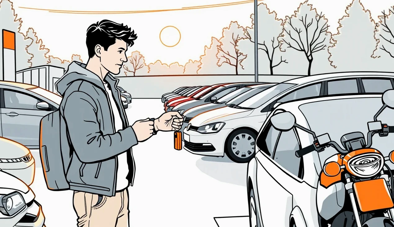 Písomný záznam o dopravnej nehode položený na kapote poškodeného automobilu